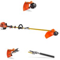 Monster 620 - Débroussailleuse multifonction 3-en-1 à moteur 2 temps avec disque 3 dents, tête tap & go et taille-haie