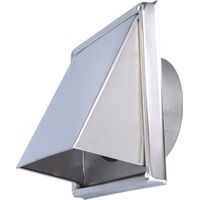 Wetterschutz-Lüftungshaube Edelstahl Abluftgitter Dunstabzug Rückstauklappe 125mm