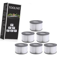 8pcs Hot Tub Filters for MSpa Inflatable Pools, Enhanced Version Filter Cartridge Pump Fit for MSPA all Current Hot Tubs