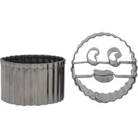 Set de 2 cortadores pequeños con caritas sonrientes de 4 cm - Patisse
