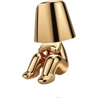 Lampe de table Homme d'or, veilleuse et décoration artistique (doré)