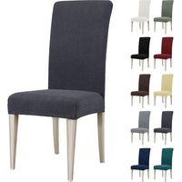 – Housse de chaise extensible en jacquard – Ajustement parfait 48-70 cm – Lavable en machine – Lot de 4 pièces – Protection contre taches