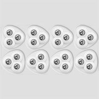 Set di 8 mini rotelle universali autoadesive per piccoli elettrodomestici, compatibili con macchine da caffè, friggitrici ad aria, piccoli mobili e contenitori.