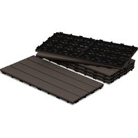 Wolketon 99 piastrelle per terrazza 9 m² piastrelle a clip 30x30 cm pavimentazione esterna per terrazza e giardino marrone