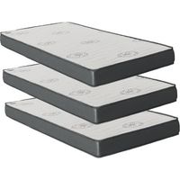 3er Set Matratzen viskoelastisch 90x190x20/90x190x15/90x180x15