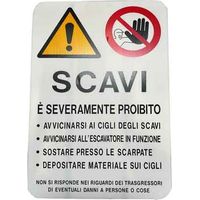 CARTELLO 'ATTENZIONE SCAVI' 40x60 cm