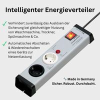 Ehmann 0218x00022301 Steckdosenleiste mit Schalter 2fach Grau, Schwarz Schutzkontakt 1 St.