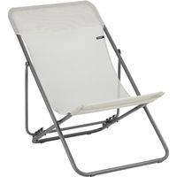 Transat Jardin Pliable - Chilienne Multi-positions : Largeur 58 Cm - Maxi Transat - Batyline® Iso - Beige Seigle - Lafuma Mobilier