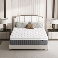 Matelas 180 × 200 cm - 26 cm d'épaisseur- Matelas à ressorts - 7 zones de confort - avec couche de mousse à mémoire de forme - 101 nuits d'essai - 180×200×26cm