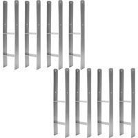 Wolketon Ancrage de poteau Support de poteau Support de poteau Pied de poteau Ancrage en H 600mm Pied de poteau 111mm 2 pièces