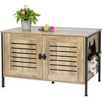 Relaxdays armadio per lettiera gatti, serratura, divisorio, ingresso laterale, HLP: 50,5x80x45 cm