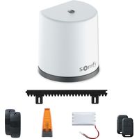 SOMFY 1246289 - Motorisation de portail coulissant Freevia Essential RTS - Livrée avec 2 télécommandes Keypop, feu clignotant, 4m de crémaillère et batterie de secours