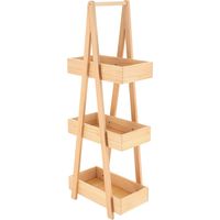 Scaffale a 3 piani in mdf di pino - naturale - Tendance