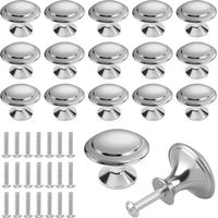 30 Pièces Bouton de Meuble en Forme de Champignon,Ronds Poignées Bouton de Meuble avec Vis, Boutons D'armoire Uniques en Acier Inoxydable