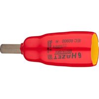 Hazet Schraubendreher-Steckschlüsseleinsatz, Vierkant hohl 10 mm (3/8), Innen-Sechskant Profil, 6 mm, kurz