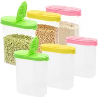 6 Stuks Kruidenpotjes, 3 Kleuren Transparante Kruidenbox, Navulbare Kruidenpotjes Klein, Kruidenpotje Met Deksel Voor Specerijen, Zout, Campingkruidenset, Suiker