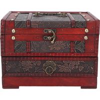 Jewelry Box Vintage Grape Pattern Wooden Hair Accessories Dressing Jewelry Storage Box