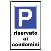 10,0 x PANNEAU DE SIGNALISATION PARKING RÉSERVÉ COPROPRIÉTÉS