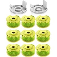 11 Ersatzspulen für Ryobi One+ Trimmerfäden - Durchmesser 2,0 mm, Länge 3,4 m - Kompatibel mit AC14RL3A - Packung mit 9 Spulen und 2 Abdeckungen - Zuverlässige Leistung.