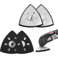 4 pièces patin ponceuse triangulaire, plateau ponceuse parkside, plateau ponceuse triangulaire, accessoire outil multifonction parkside, patin ponceuse triangulaire (93mm)