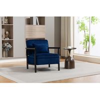 Fauteuil, en bois, rembourré, pour chambre, parfait pour salon, chambre et véranda, soutien lombaire, assise confortable