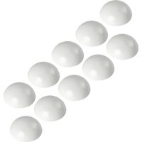 vasalat Wandtürstopper Set - Türpuffer 32mm, Höhe 12mm - Türstopper selbstklebend ideal zum Schutz von Wand & Tür, weiß - 10 Stück