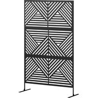 Séparateur extérieur décoratif traliccio pour plantes grimpantes, 122x45x198 cm, noir