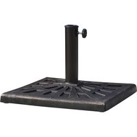 15kg Resin Durable Patterned Colophony Garden Patio Square Umbrella Stand Base Stand Bronze