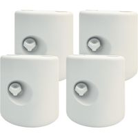 Pack de 4 Pesos para Carpas Plegables Soportes Rellenables con 8,7 kg de Agua o 12 kg de Arena Ø21,5/24x25,5 cm Blanco
