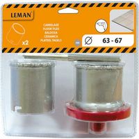 Lot D. 63 et 67 avec embase et foret pilote pour carrelage - 2.02006367 - Leman