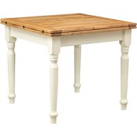 Biscottini – Table extensible en bois de tilleul massif 90x90 cm – Rallonge jusqu'à 180 cm – Style country – Artisanat Made in Italy