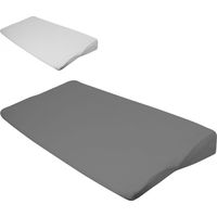 Lot de 5 draps housse 100% coton pour plan incliné - 60 cm de large - Gris - Monsieur Bébé