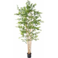 Bambou artificiel en pot special UV pour extérieur H 240cm Vert