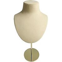 Présentoir à bijoux élégant en forme de mannequin, étagère de présentation pour colliers et pendentifs, beige M (M Beige)