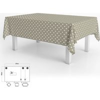 Mantel Hule Rectangular 140 x 250 cm. Topos Beige