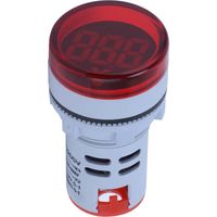 Indicateur de Tension Numérique AD16-22FSV AC 60-500V, Affichage Rouge Ronde