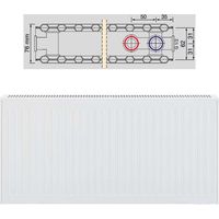 Viessmann Universalheizkörper Typ 20 600x76x1600mm, 1320W bei 70/55/20 Grad C