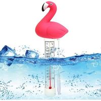 Thermomètre flottant pour piscine, thermomètre d'eau flottant, thermomètre de piscine avec corde, thermomètre mignon en forme de dessin animé, pour piscines intérieures et extérieures