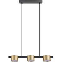 Sospensione Mirella nero oro 3 luci GX53 LED Polux