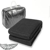Jiubiaz Tapis de camping 250x400 cm HDPE PEHD Noir Anti-odeur pour Été Chaud