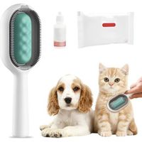 Peigne épilation 4 en 1 pour animaux – Brosse chien et chat avec réservoir d'eau – élimination des poils et massage – Matériaux ABS et silicone