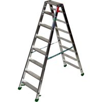 Doppelleiter 2x7 Stufen - Maximale Arbeitshöhe 3,04m - D6