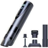 Aspirateur de voiture sans fil, aspirateur portable à main avec une forte aspiration, mini aspirateur eau et poussière pour les détails de la voiture, aspirateur automatique rechargeable avec kit de d