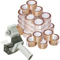 BRB 36 Rollen transparentes Kraft-Klebeband Länge 66 m, Breite 50 mm, 49 µm + 1 Handabroller