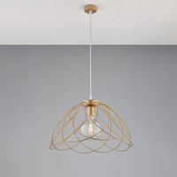 Pagode Lustre En Fer Laqué Doré Décor Or Antique Avec Câble Électrique Réglable 1 Lumière 132 D.45 Bl298-S1-Oro