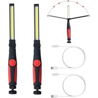 Torcia elettrica multifunzionale ricaricabile tramite USB a banda lunga, luce di ispezione da lavoro, luce da campeggio, luce di manutenzione per esterni.