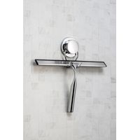 Croydex Stick 'n' Lock Chrome Shower Squeegee Adhesive Mount, Streak Free