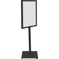 1x Plakatständer, Präsentationsständer mit Standfuß, DISPLAY SALES, Infoständer, Kundenstopper, Werbetafel, Gehwegaufsteller, Poster Bodenständer, mit 64x89cm (Farbe: Schwarz)