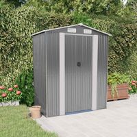 Garden Shed Light Grey 192x108x223 cm Galvanised Steel vidaXL