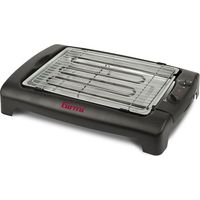 Girmi BQ1200 Barbecue Elettrico Griglia Inox 34x24.5 cm 2000W Termostato Regolabile Vassoio Smontabile colore Argento